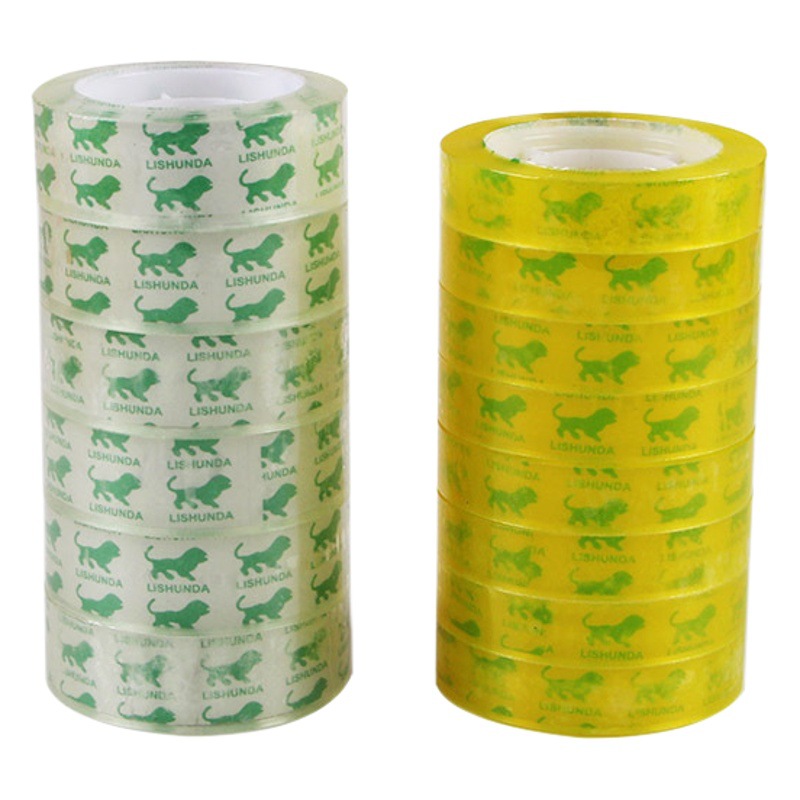 Student Stationery Tape Transparent Packaging Office Sealing Small 1.2cm Wide Packaging Tape 1.8cm Whole Box Wholesale