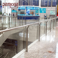 直销不锈钢玻璃栏杆 玻璃护栏立柱栏杆 商场钢化夹胶玻璃栏杆