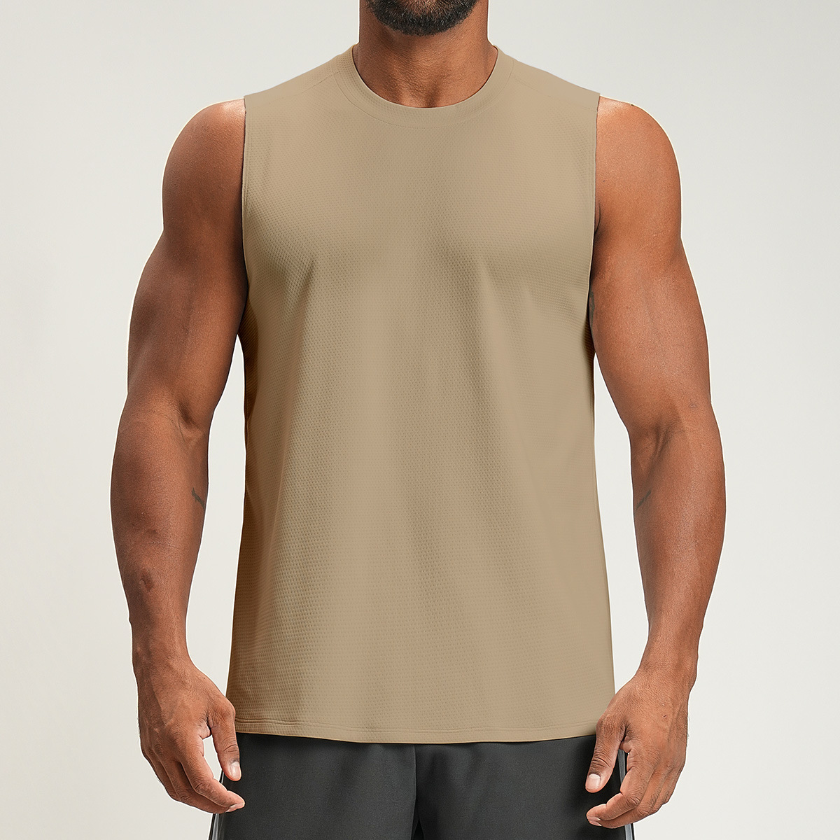 Cross-Border Amazon Spring and Summer Fitness Sports Vest for Men, Breathable, Moisture-Absorbent, Loose-Fitting Training Sleeveless Quick-Drying Vest 4159