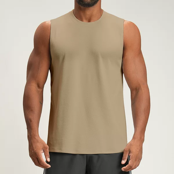 Cross-Border Amazon Spring and Summer Fitness Sports Vest for Men, Breathable, Moisture-Absorbent, Loose-Fitting Training Sleeveless Quick-Drying Vest 4159