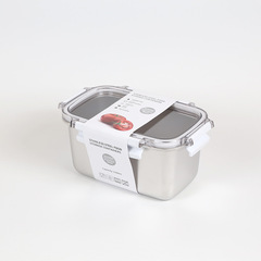 304 ステンレス鋼長方形透明鮮度保持ボックス密封ボックス屋外ピクニックボックス食品グレード冷蔵庫収納ボックス