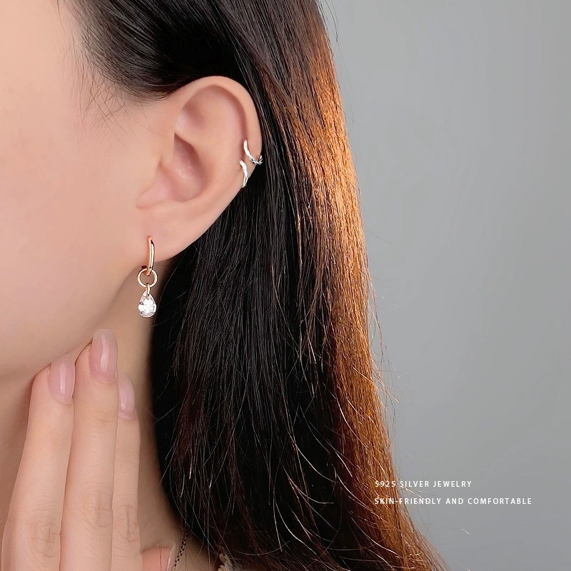 雍程 Universal earrings with tassels, silver 925 sample, simple and elegant design