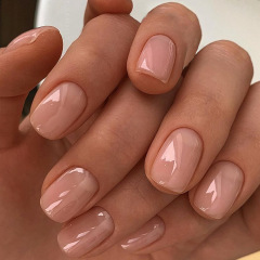 つけ爪 シンプルな肌色ネイルシール ネイルパッチ ネイルシール ins風 美白効果