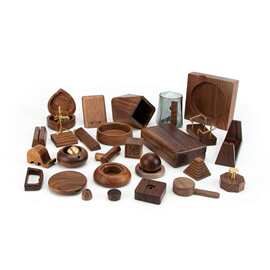 实木定制木质黑胡桃木工艺摆家居工艺品配件底座