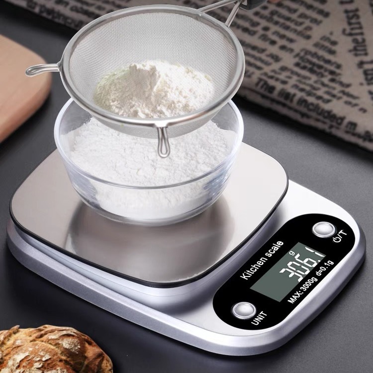Escala de cocina de acero inoxidable CH305 Escala de alimentos Escala electrónica doméstica Escala de medicina Escala electrónica de alimentos