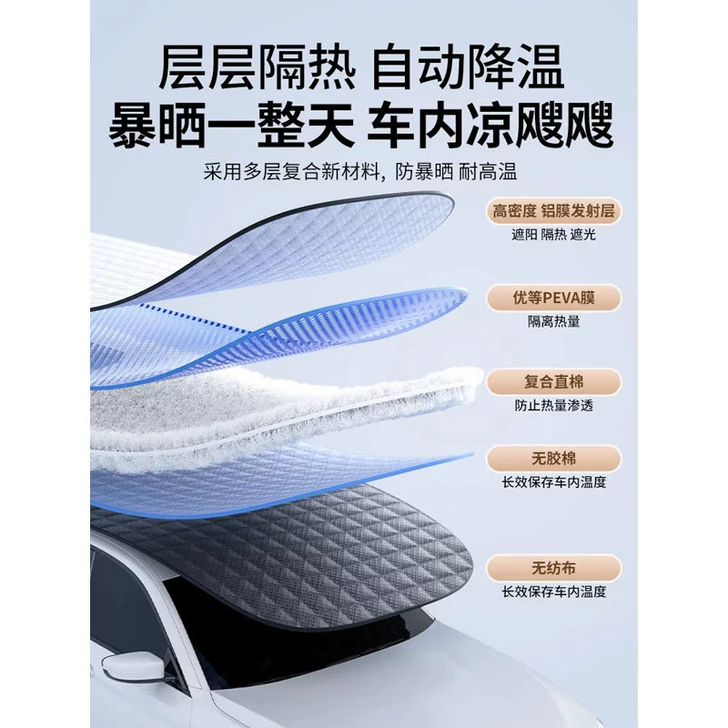 Car sunburn front windshield sunscreen and heat inside sunshine baffle car window window sunshade 2024 new model