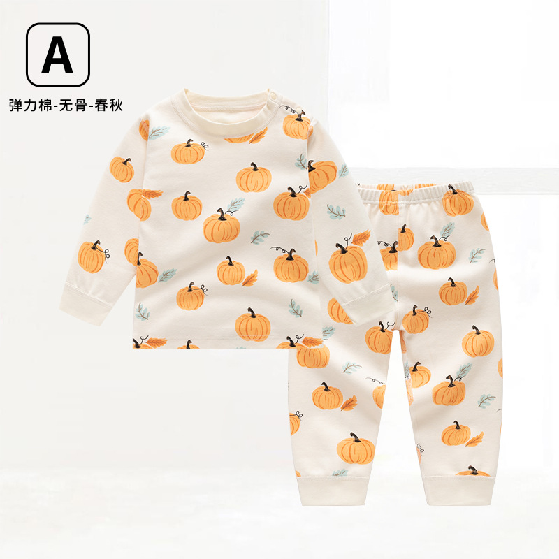 Otoño e invierno de los niños Shu terciopelo ropa estilo coreano otoño pantalones largos sin hueso bebé ropa interior traje casa dos piezas en stock