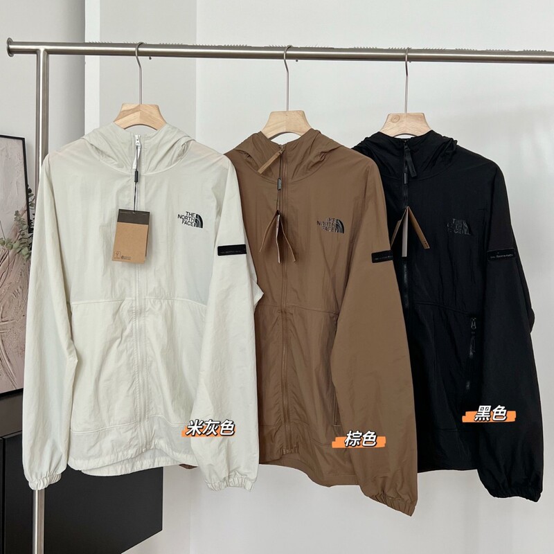 Summer Tnf Sun Protection Clothing Hooded North Face Skin Clothing Large Size Outdoor Leisure Sports Fishing Clothing Cross-Border Wholesale