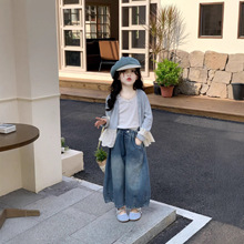 女童外套春季2026新款森系花边拼接针织开衫儿童韩系甜美时髦上衣