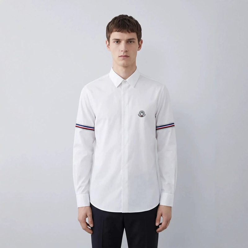 Men's Luxury Creative Long-Sleeve Shirt, Fashionable and Versatile, Made of Tencel Cotton, Wrinkle-Free, Embroidered with Four Fan-Shaped Rhinestones Men's Luxury Creative Long-Sleeve Shirt, Fashionable and Versatile, Made of Tencel Cotton, Wrinkle-Free, Embroidered with Four Fan-Shaped Rhinestones