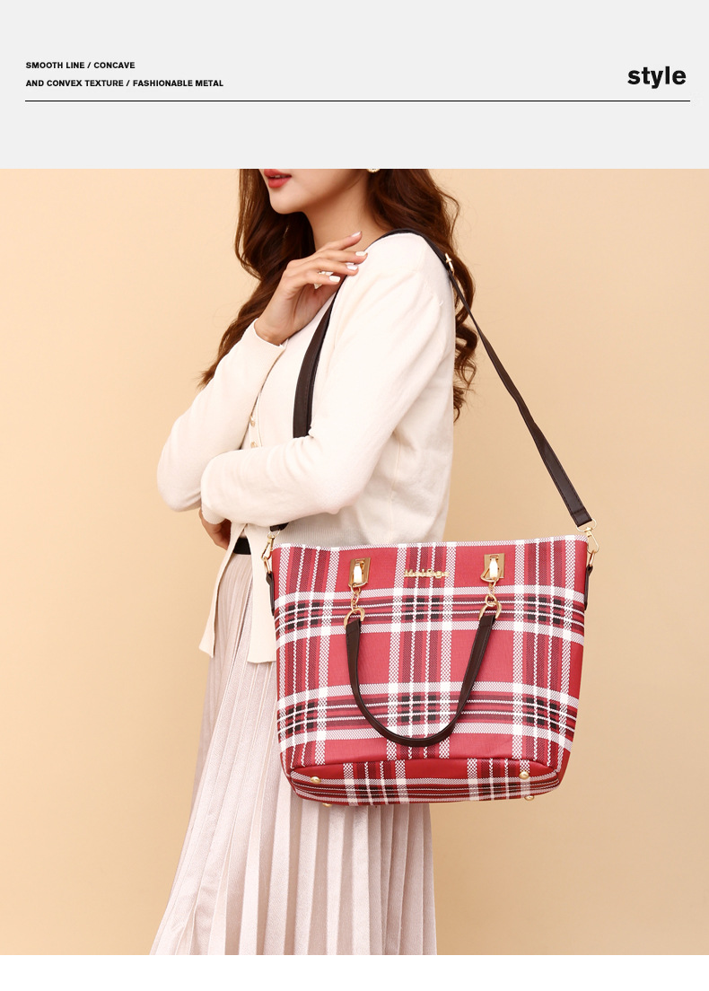 Wholesale of 2024 new styles of European and American retro six-piece single-shoulder bags and hand-carry crossbody bags for foreign trade women's fashion mother-and-child bags undefined