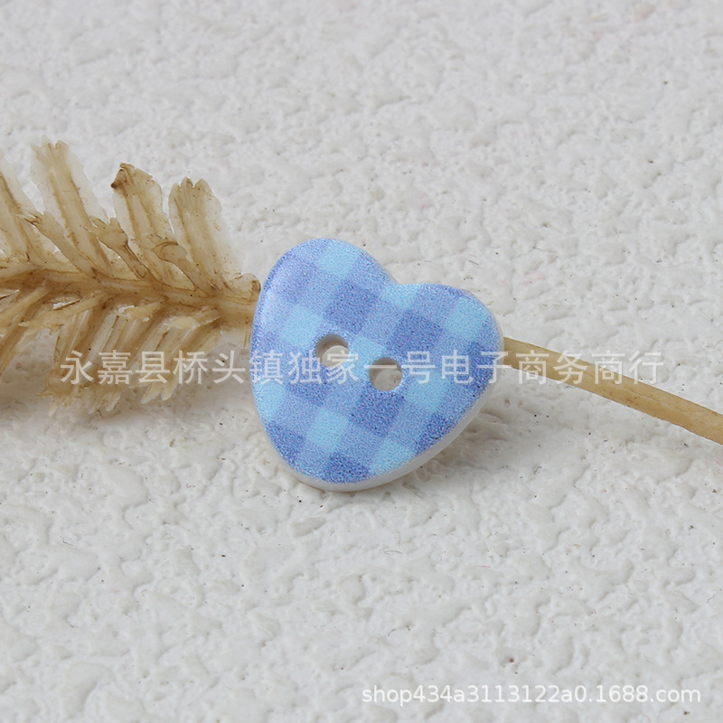 新款可爱格子爱心手工女装童装diy饰品贴画鞋服礼帽装饰扣子|undefined