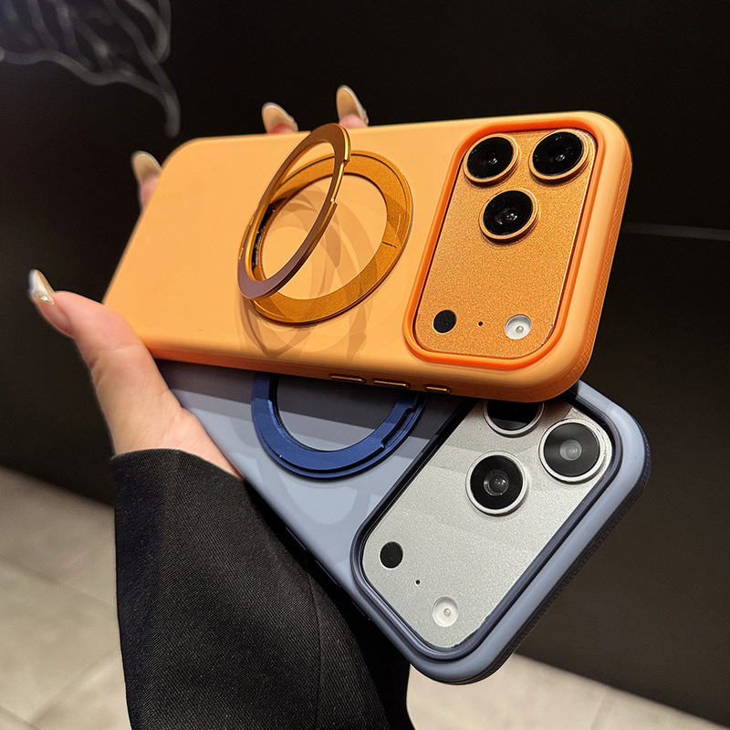 Skin-Feel 360-Degree Rotating Magnetic Stand Suitable for iPhone 18 Pro Max Phone Case and Apple 17 Anti-Drop Hard Case Skin-Feel 360-Degree Rotating Magnetic Stand Suitable for iPhone 18 Pro Max Phone Case and Apple 17 Anti-Drop Hard Case
