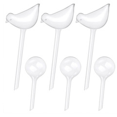 Transparent automatic bulb plant watering device, bird-shaped flower and plant watering device, lazy plant pot PVC water seepage device