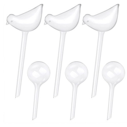 Transparent automatic bulb plant watering device, bird-shaped flower and plant watering device, lazy plant pot PVC water seepage device