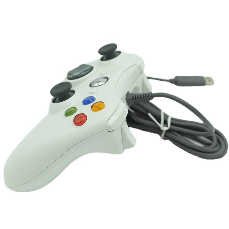 Manufacturer produces black and white ABS plastic pc/usb wired computer x-box360 game console controller