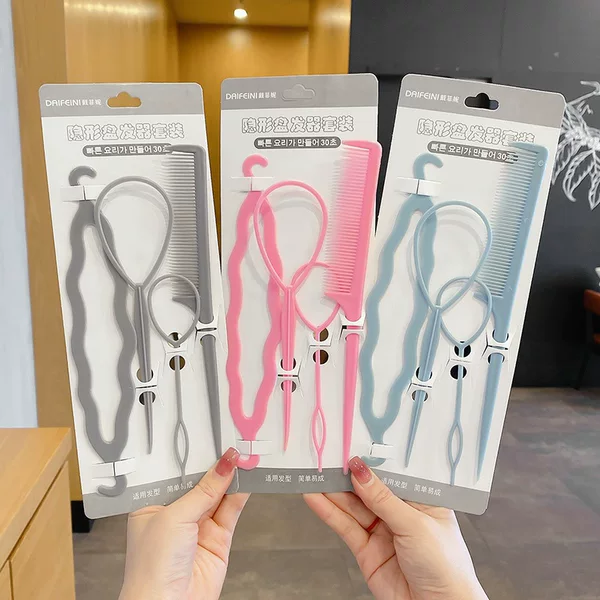 Hair Pull Needle suit Lazy Styling Machine Children's Ball Head Color Hair Braiding Artifact Baby Simple Girl Hair Coiling Machine