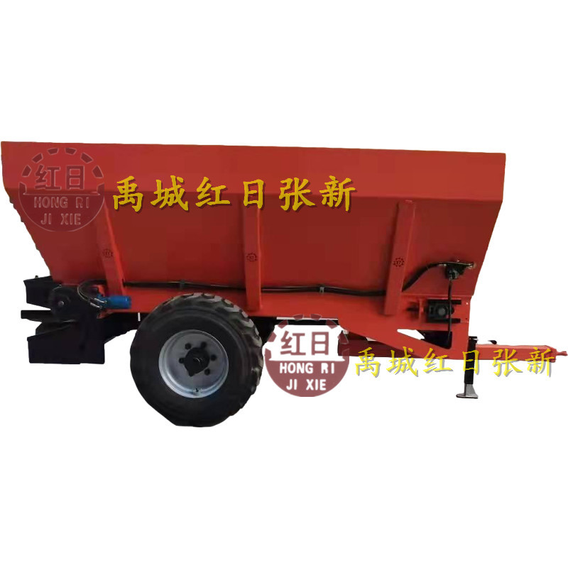 养殖肥拖拉机牵引大型撒粪车农用8方大容量后置撒肥机