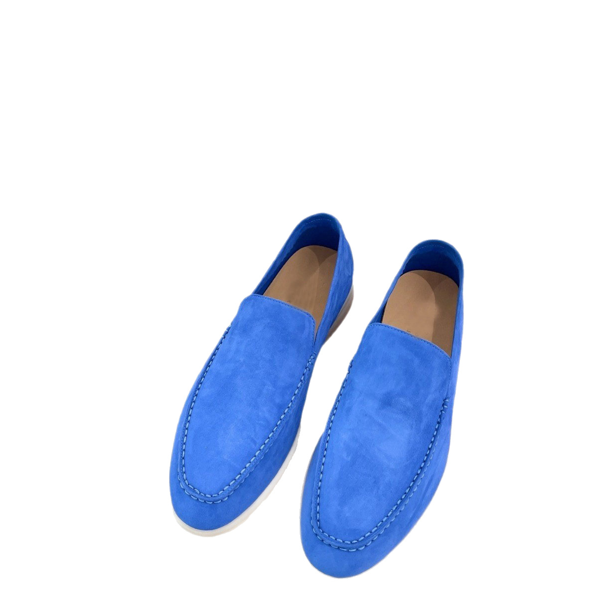 European Cross-Border Foreign Trade Men's Loafers Genuine Leather Slip-On Summer Walk Women's Large Size Shoes