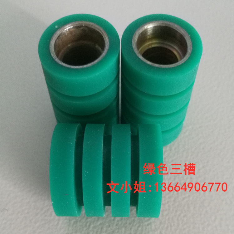 绿色压胶机硅胶轮 压胶机胶轮 胶轮 过胶机胶轮 热风机胶轮