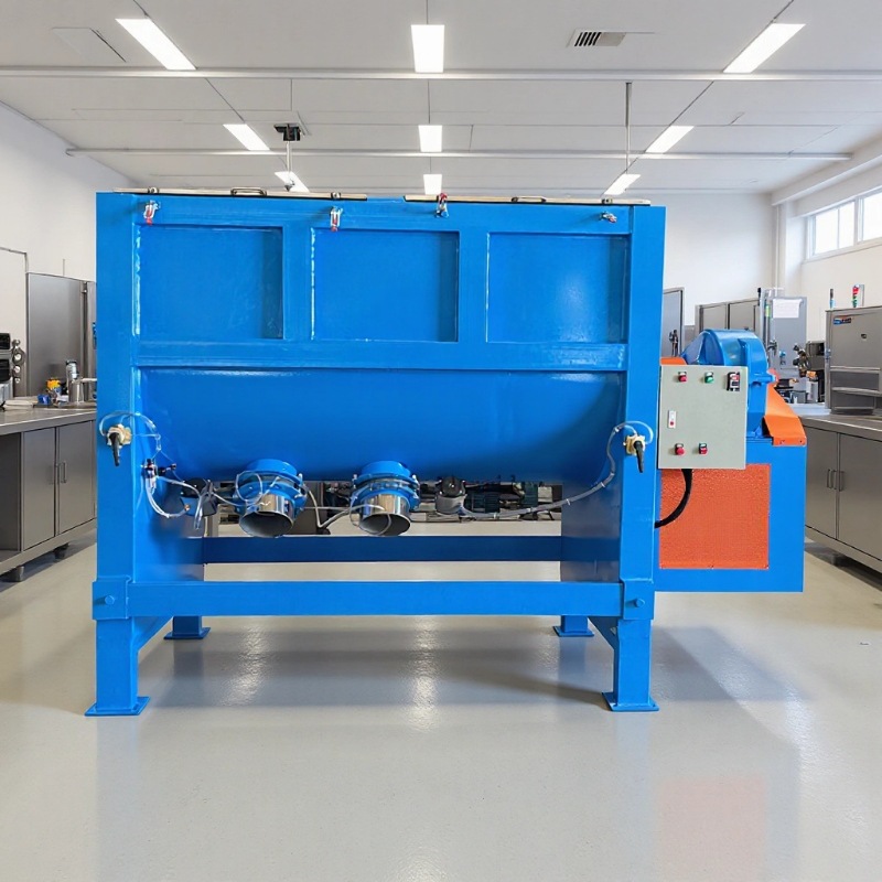 厂家销售珍珠粉不锈钢搅拌机 卧式大容量膏体混合设备 螺带混料槽