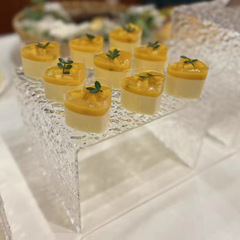 Acrylic dessert buffet food display rack wave pattern cold buffet snacks tea break table setting set props