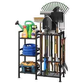 园林兵器库花园工具收纳架庭院工具储物架花园艺架重型智能工具墙