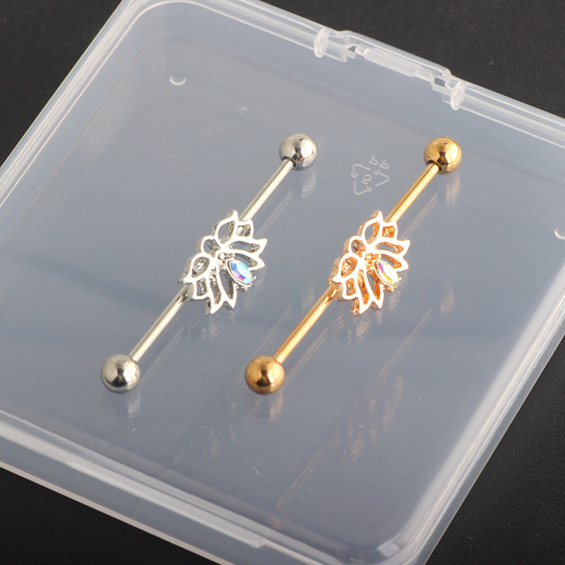 Pointed titanium steel lip stud product view