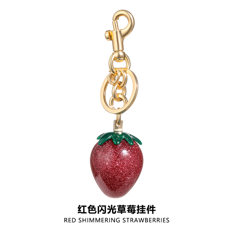 SP-164 레드 글리터 스트로베리 펜던트