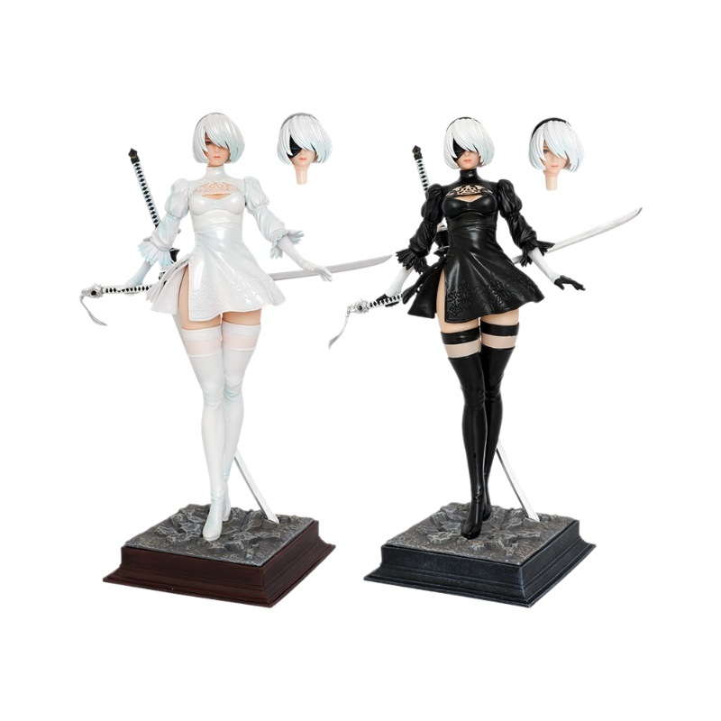 게임 여신 2B 작은 자매 2 차원 소녀 섀시 장식품 양두 조각 상자 핸드셋