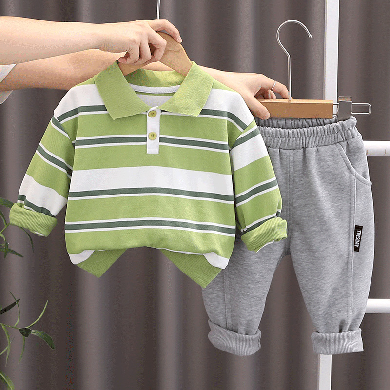 Otroška obleka za fantke in deklice 2024, pomladna in deklica v zahodnjaškem slogu, jesenski športni dvodelni komplet_voghion.com