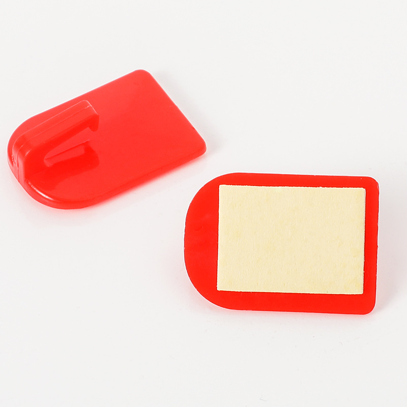 红色挂钩喜庆中国结福字配件拉花小号塑料双面胶免打孔强力小粘钩