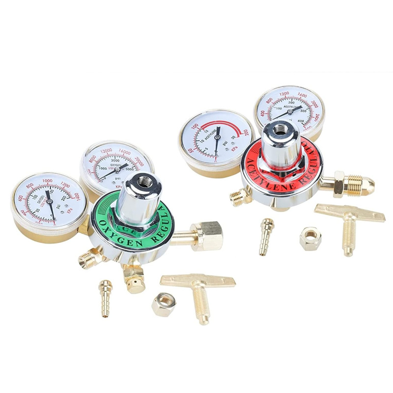 美式全铜氧气表CGA540 乙炔压力表CGA510 ACETYLENE焊割套盒