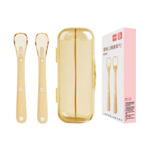 厂家硅胶勺宝宝软勺儿童餐具套装辅食带收纳盒硅胶软勺辅食批发