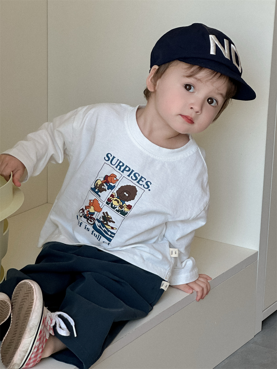 Conjunto de Ropa Infantil con Estampado de Dibujos Animados de Primavera, Estilo Coreano, Ropa de Primavera para Niños, Ropa de Primavera para Bebés 2026, Nueva Ropa de Primavera para Bebés