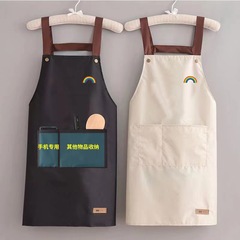 Cotton breathable thin household waterproof and oil-proof kitchen apron for work, easy to store, unisex adult apron wholesale