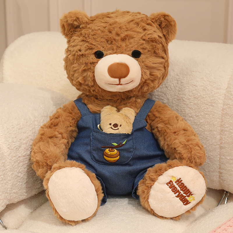 Pareja encantadora muñeca oso muñeca de peluche muñeca prensada de cama regalo novio para niños para dormir juguetes de peluche tranquilizadores