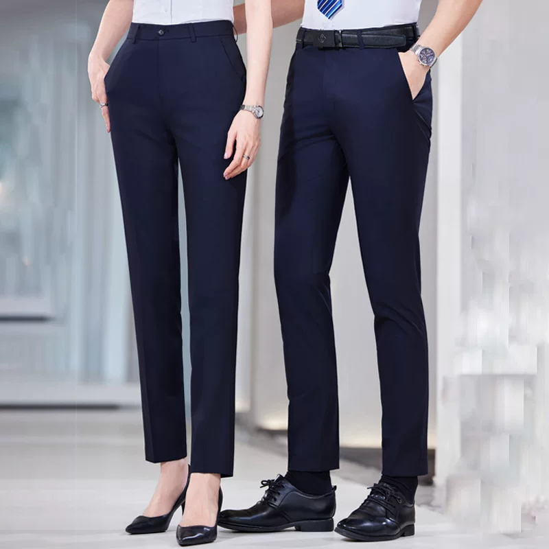 Men's elastic trousers, classic suit jacket, slim fit, loose straight fit