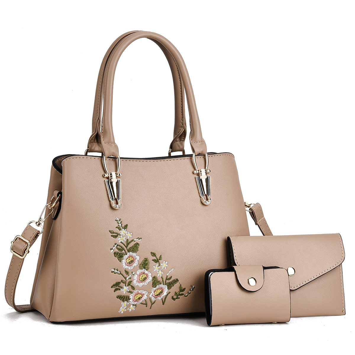 Bolsa de impresión de estilo nacional de tres piezas, bolsas de mano, bolsas de madre, bolsas de hombro, bolsas transfronterizas.