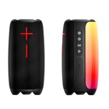 外贸跨境户外LED灯布艺IPX67蓝牙音箱5.3音响亮无线便携防水