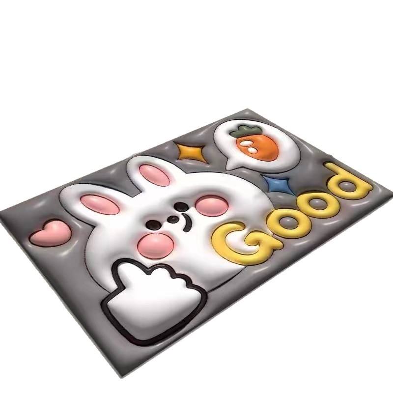 3d Illusion Bathroom Mat Soft Diatomite Chenille Rug Non Slip_voghion.com