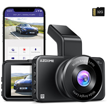 跨境AZDOME行车记录仪双镜头高清汽车黑匣子内置WIFI手机APP互联