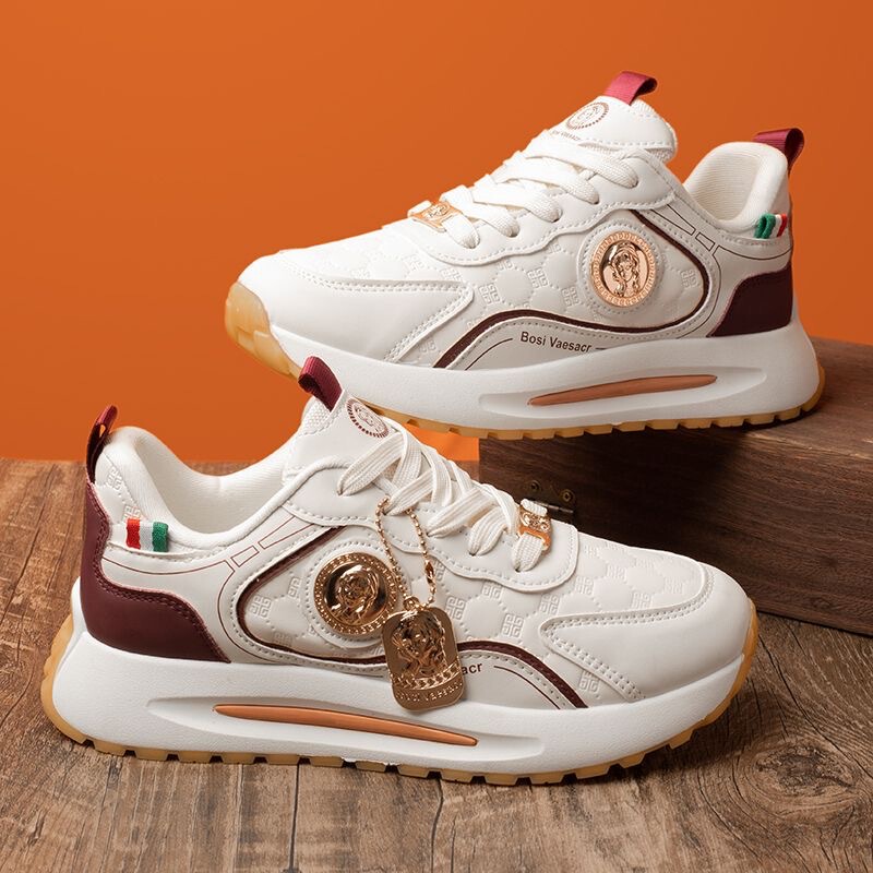 Classic Casual Sports Shoes with Thick Soles for Cross-Border Foreign Trade, Versatile and Fashionable Walking Shoes for Men and Women, Soft Batch Light Luxury Running Shoes