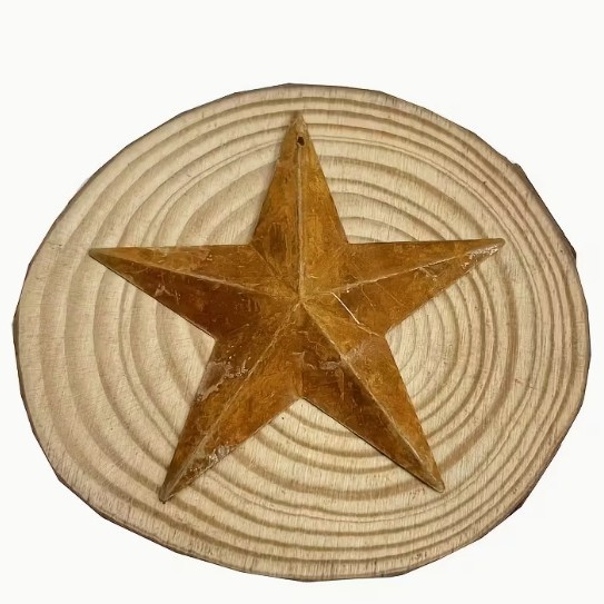 Natural Rusted Iron Metal Five-Pointed Star Tin Barn Star Wall Door Decoration Suitable for Holiday Decorations
