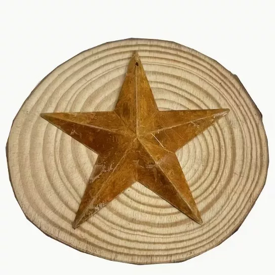 Natural Rusted Iron Metal Five-Pointed Star Tin Barn Star Wall Door Decoration Suitable for Holiday Decorations