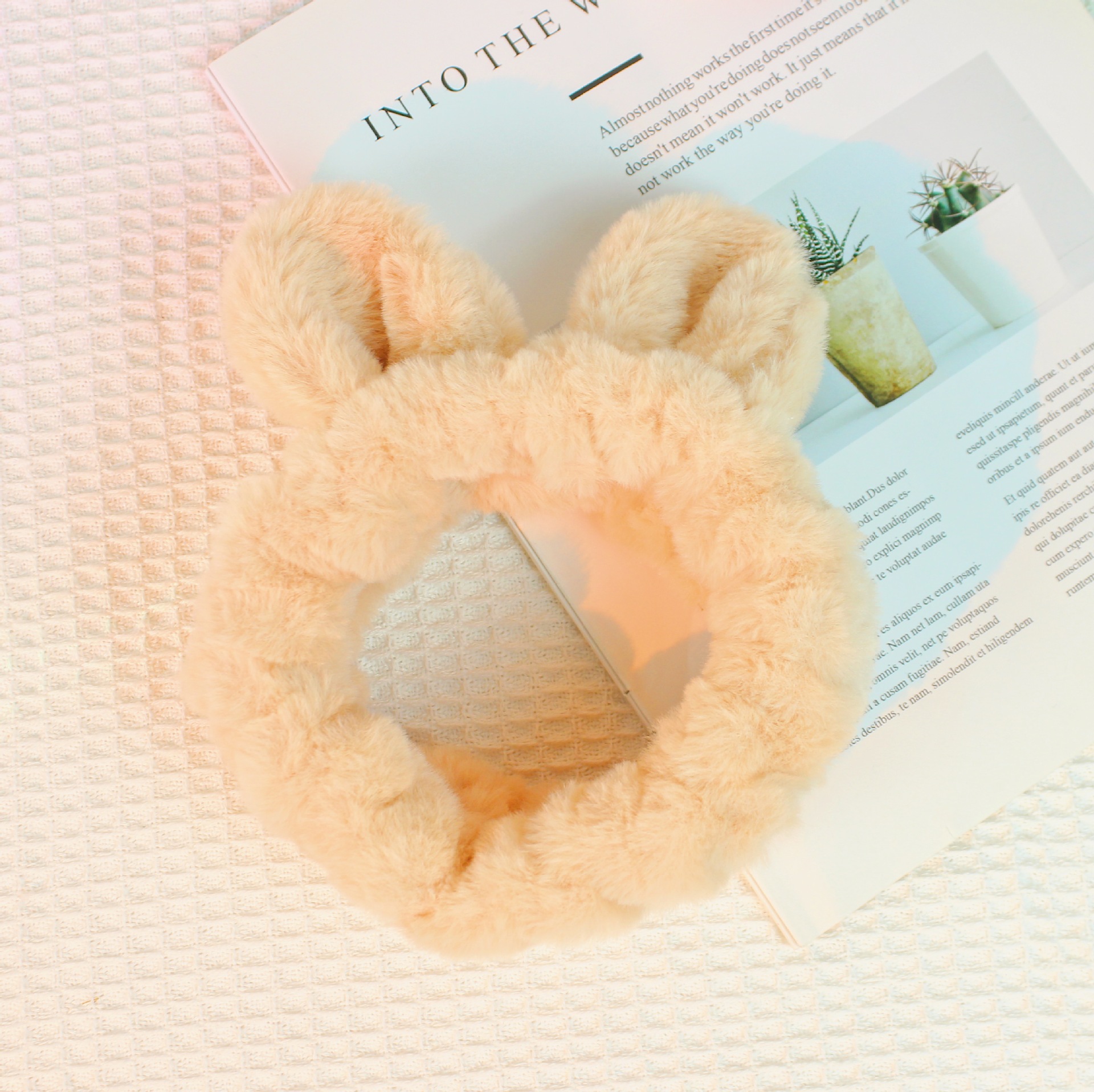 Lavar la cara, máscara de maquillaje, caricatura encantadora, conejo oso, cinta de cabello, cinta de cabello elástica de viento encantadora