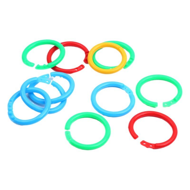 Word Card Book Ring Plastic Open-Ring Binder Double Buckle Word Card Handmade DIY Word Card Storage Ring Binder Buckle Ring