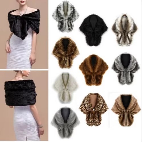 Cheng Juan-new style faux Rex rabbit fur faux fur cape waistcoat women's small coat lapel shawl P0022