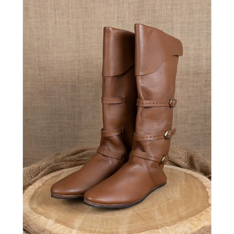 25 независимых станций, трансграничный экспорт, новые европейские и американские ретро-средневековые мужские ботинки на шнуровке в стиле Ренессанс, большие размеры Amazon