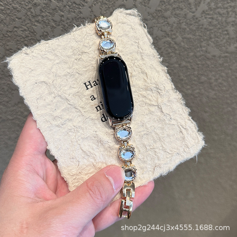 Xiaomi 8/9Pro クリスタルダイヤモンド時計ストラップかわいいキティ猫 NFC Redmi Watch5 小さなフレグランスブレスレットに適しています|undefined